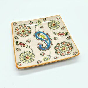 Yokohama Studio Hand-Painted Square Ceramic Plate